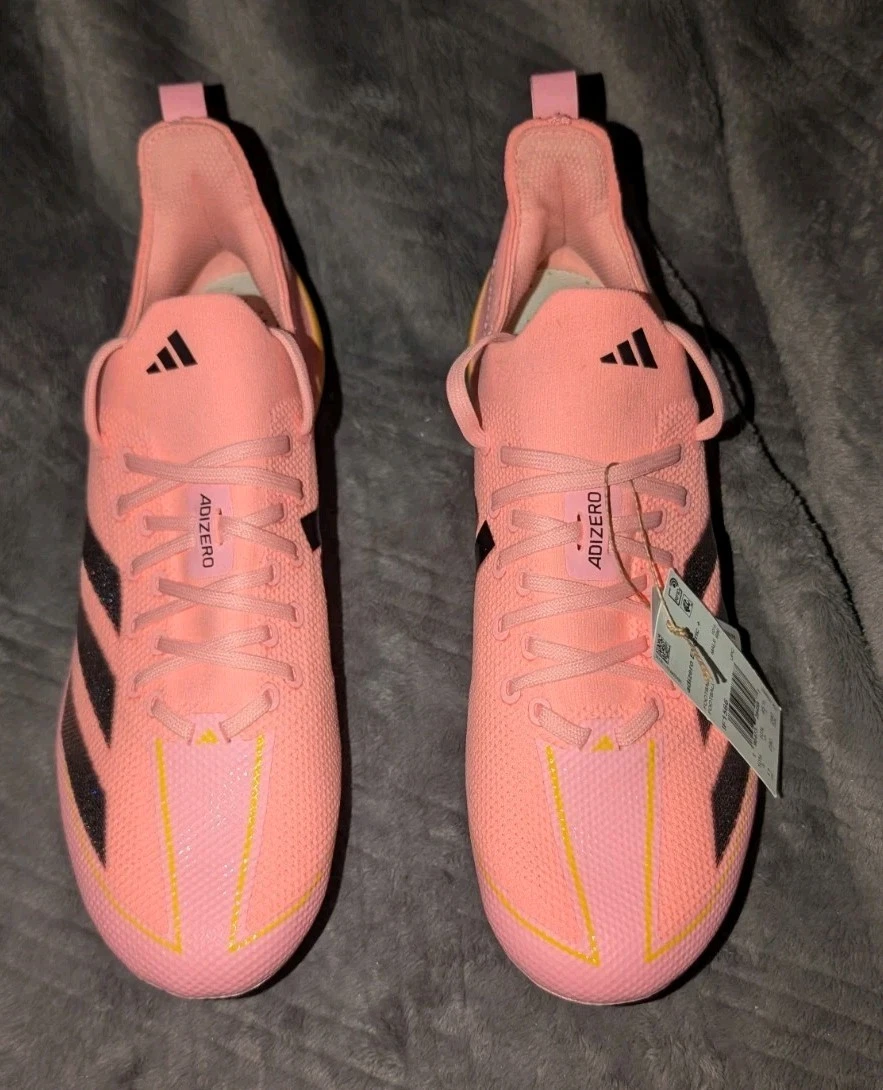 New adidas ADIZERO ELECTRIC+ FOOTBALL CLEATS Pink/Orange  display picture 2