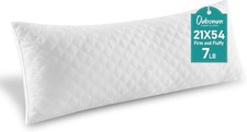 Oubonun Full Body Pillow for Sleeping-Adjustable Firm 21 54, White-white Side