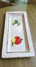 Homelife Fine Dolomite long serving plate 17 3/4" x 8 1/2" Apple pattern 