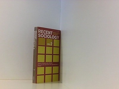 Recent Sociology No. 2 Dreitzel, H P: