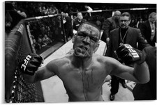 Nate Diaz MMA Fighter Portrait Poster Wall Art Unframed 24x36 Inch