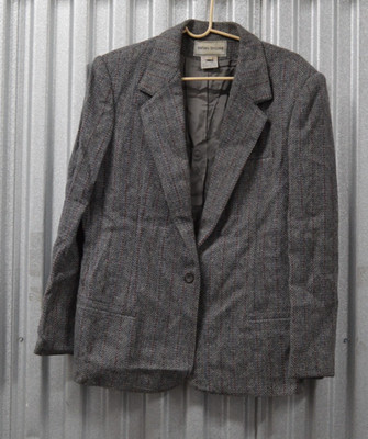 Ashley Brooke Women's Gray Tweed 2 Piece Skirt Suit Size 16M Career Office