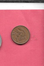 NORWAY KM403 1969 XF-SUPER NICE-FINE CIRCULATED OLD VINTAGE 1 ORE SQUIRREL COIN