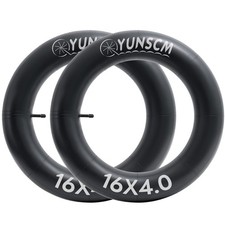16" x 4.0" Fat E-Bike Tubes - 2-Pack Schrader Valve Inner Tubes for Electric Bik
