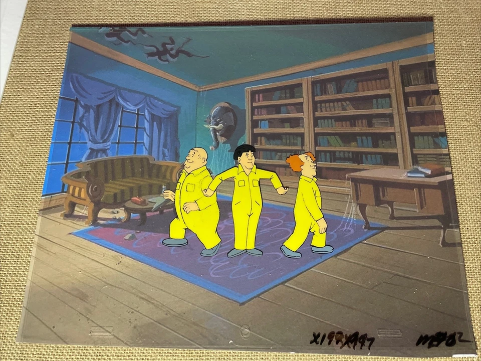 SCOOBY-DOO Animación Cel 1972 Vintage Dibujos Animados 3 Producción Arte TRES CHIFLADOS I2 Foto 2 de 4