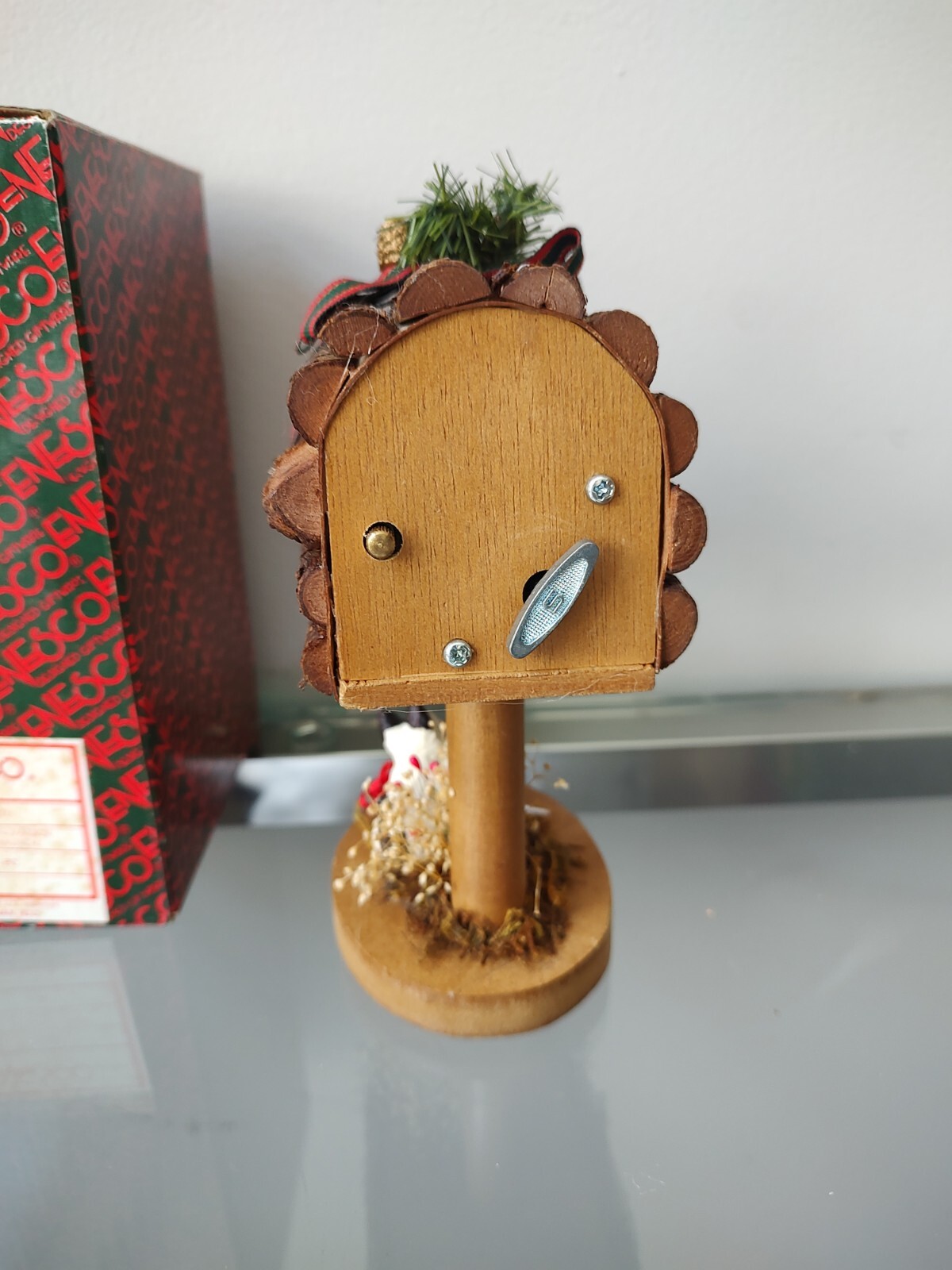 Vintage Enesco music box cat mailbox w/ box Christmas plays Winter Wonderland eBay