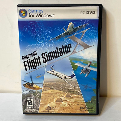 Microsoft Flight Simulator X + 747 Add On PC DVD Game Windows w/ Product Key