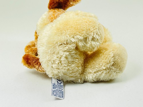 Aurora Soft Bean Plush Toy Tan Brown Dog Puppy Retriever Fluffy Ears 7" - Picture 4 of 6