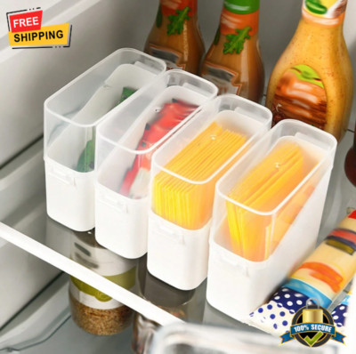 1 pc Transparent Refrigerator Storage Box Dustproof Food Container