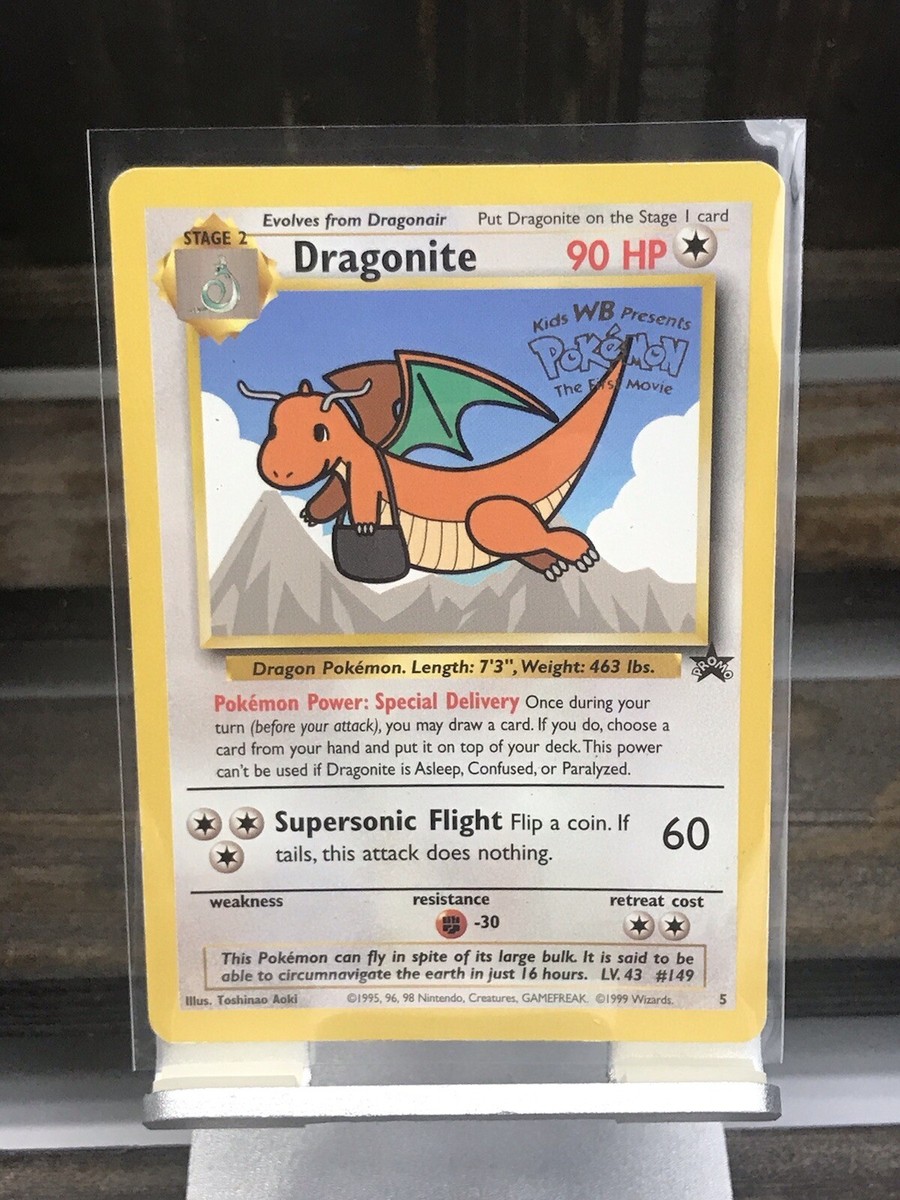 Dragonite #5 "Pokemon: The First Movie" Rare WB Black Star Promo Pokemon Card | eBay Dragonite #5 "Pokemon: The First Movie" Rare WB Black Star Promo Pokemon Card | eBay