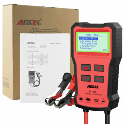 12V Car Van Boat Battery Tester Vehicle Crank Charge Diagnostic Tool 100-2000CCA