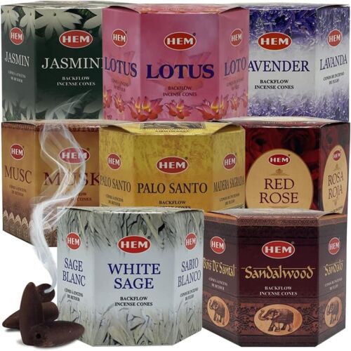 320-Count Variety Backflow Incense Cone Gift Set - Aromatic Smoke Fountain - Picture 8 of 9