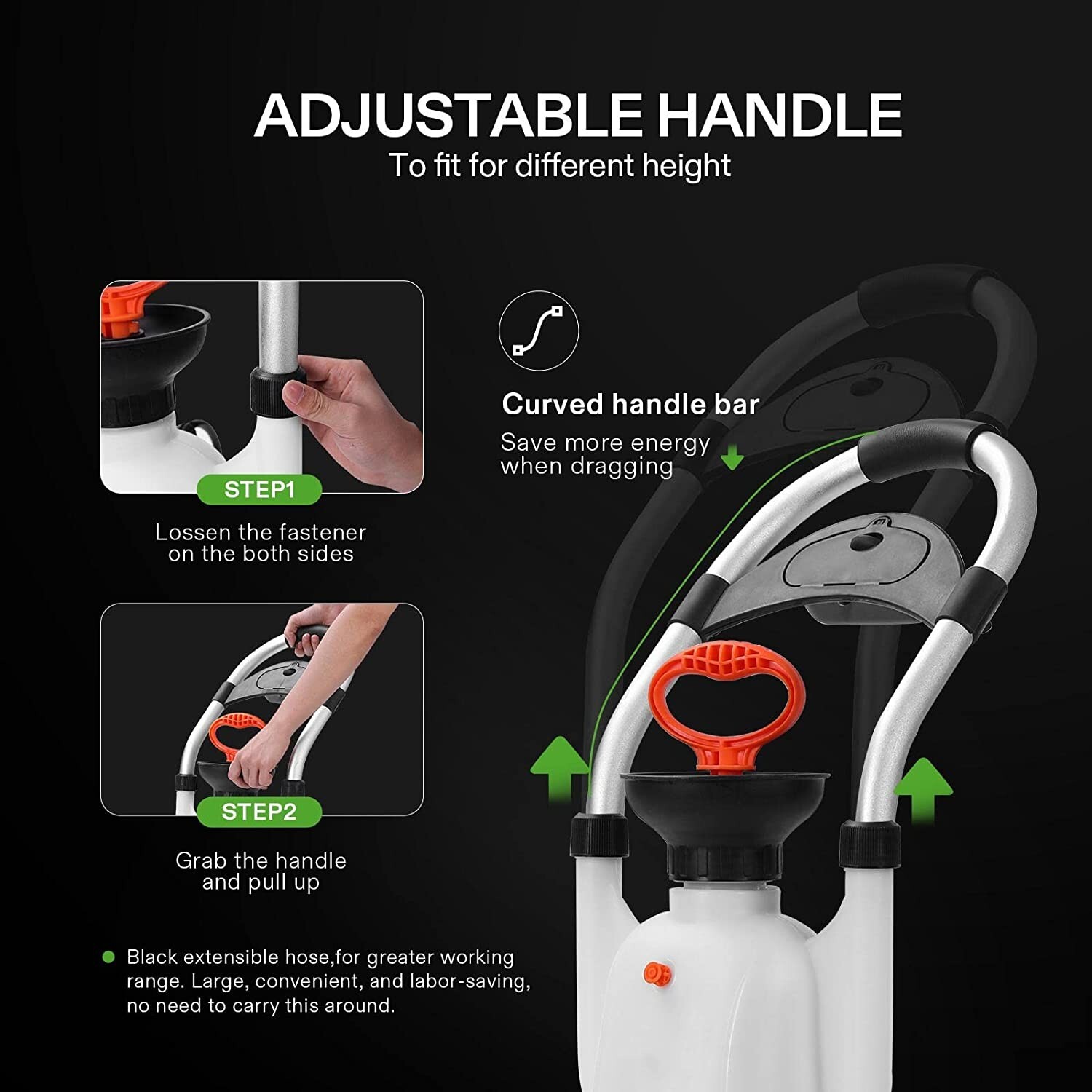 VIVOSUN 12L Weed Sprayer Manual Pressure LaborSaving Garden Wheeled