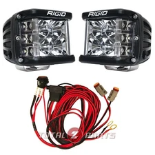 Rigid Industries® D-SS Pro Flood LED Light Pods Dually Side Shooters w/ Harness