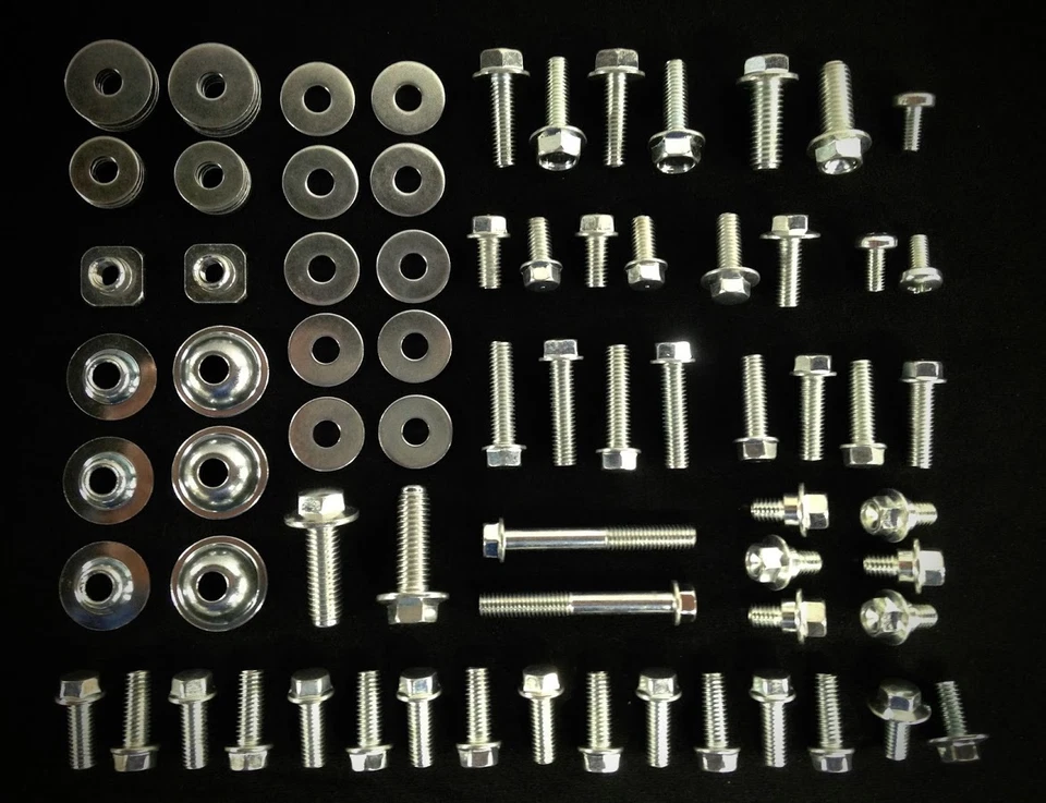 87pc SUZUKI FULL PLASTICS BODY BOLT KIT RM65 RM80 RM85 RM100 RM125 RM250 FENDERS - Image 2 of 2