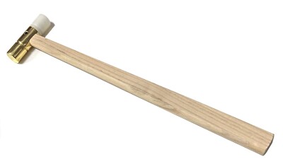 Messinghammer mit Nylonkopf Holzhammer Juwelier Holzgriff