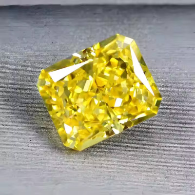 1.70CT Natural Yellow Diamond Radiant Cut 6x8mm VVS1 D Grade Certified Stone G04