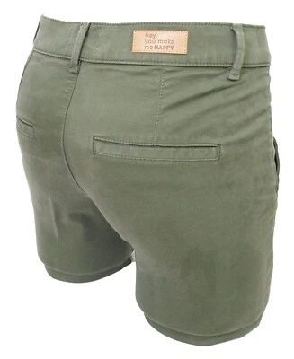 HAPPY Pantalon chino femme Joy kaki cigarette slim stretch - Photo 1/4