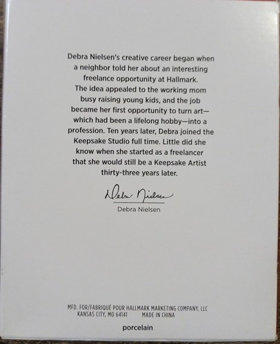 Hallmark Keepsake No Greater Love Ornament Cross Porcelain Debra Nielsen Blue - Picture 2 of 2