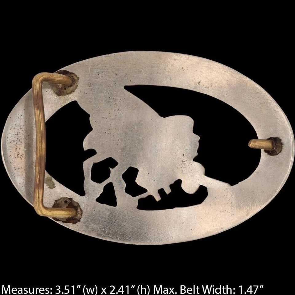 Arte de trinchera Navy Seabees Usn Filipinas Segunda Guerra Mundial? Hebilla de cinturón vintage años 70 Scpo Uss Foto 4 de 4