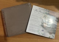 7"x 7" CREATIVE MEMORIES 'Tan Striped Spine' Scrapbook Album PLUS Page Prots