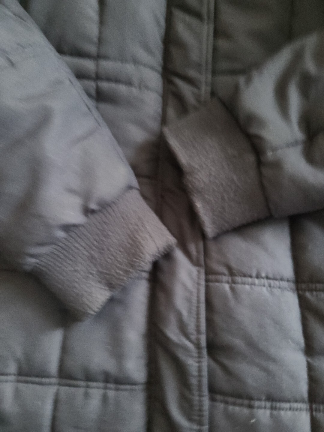 Ladies Cotton Traders Long Padded Hooded Coat. Size 18 Navy Blue. Good