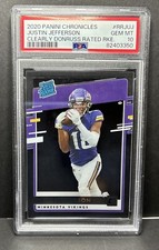 Justin Jefferson 2020 Panini Chronicles Clearly Donruss Rated Rookie PSA 10