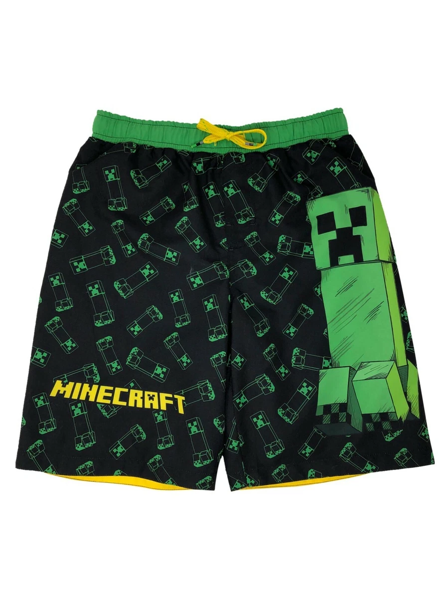 Minecraft swim trunks size best sale 8