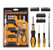 Ratchet Screwdriver Set 32 Pcs Flexible Extender Mangetic Hand Tool Precision