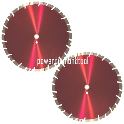 14'' ORIGINAL 2Pcs POWERFUL Supreme 15MM Concrete/Masonry Diamond Saw Blade-BEST