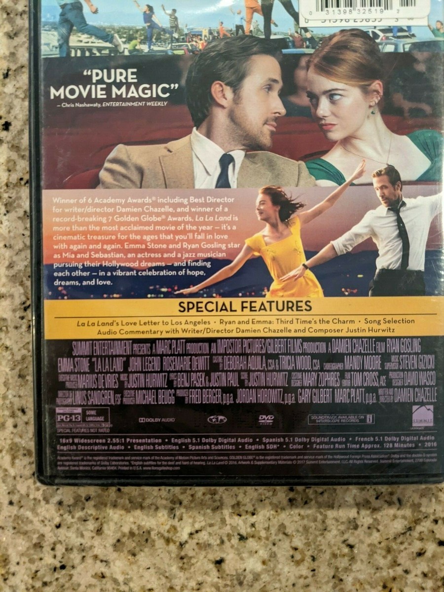 La La Land DVD, Sonoya Mizuno, Emma Stone, John Legend, Rosemarie