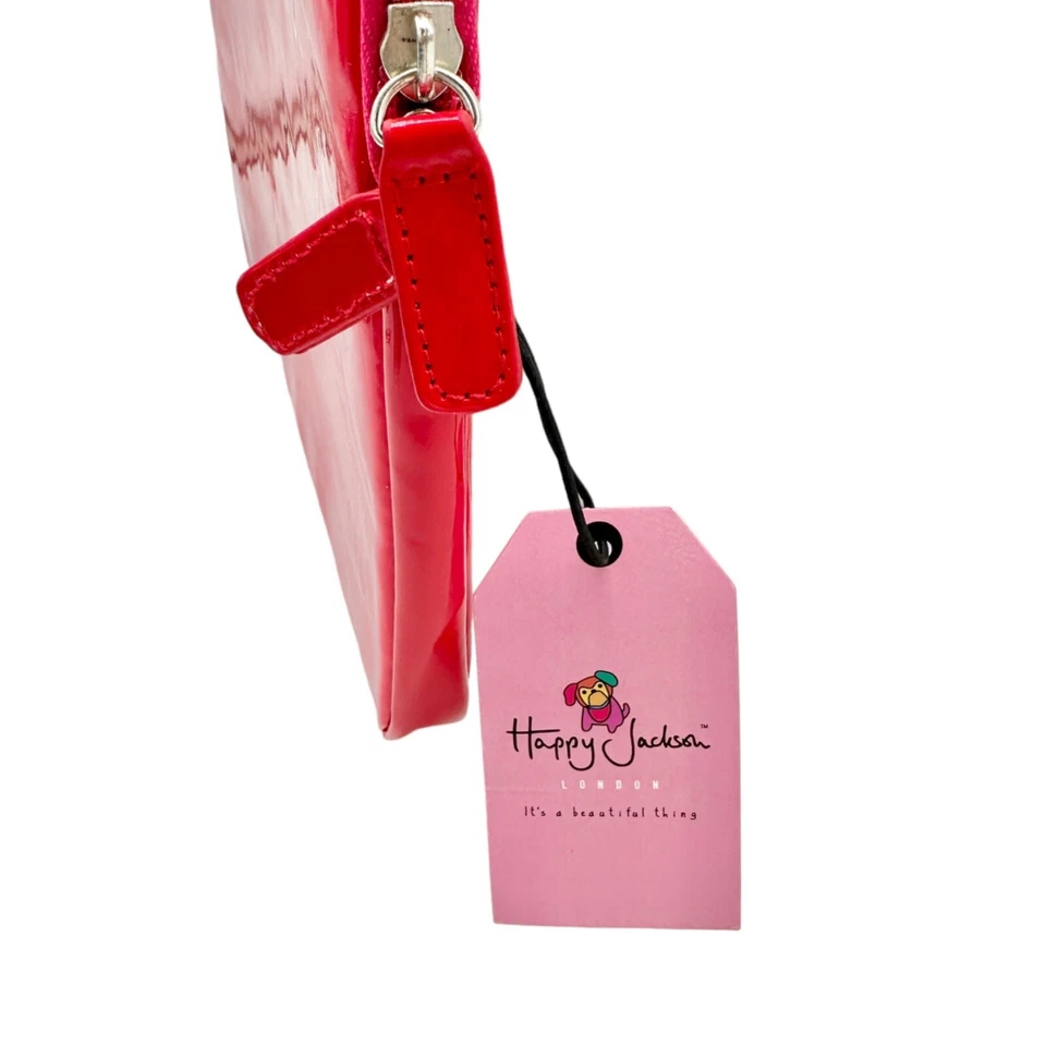 Happy Jackson Tablet Case Red Hello Beautiful Shiny Vinyl Padded Pink Inside NWT - Image 4 of 4