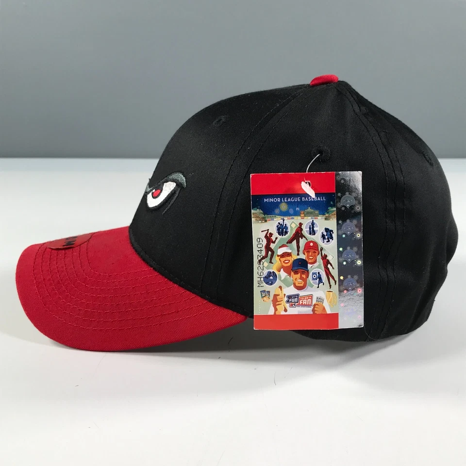 Шляпа Lake Elsinore Storm детская молодежная для мальчиков размер черная красная с изогнутыми полями с ремешком сзади - Изображение 4 из 4