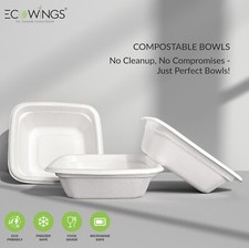 Small Square Disposable Bowls: Compostable Paper Bowls, 4x4 inch - Nut Bowls
