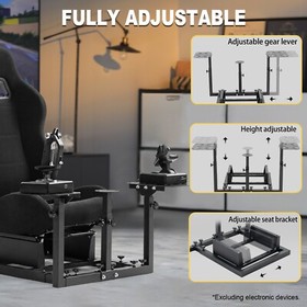 Marada Racing Flight Sim Cockpit With Adjustable Black Seat Fit For Thrustmaster