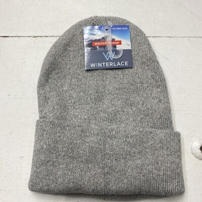 Winterlace Gray Youth Kids Winter Beanie New