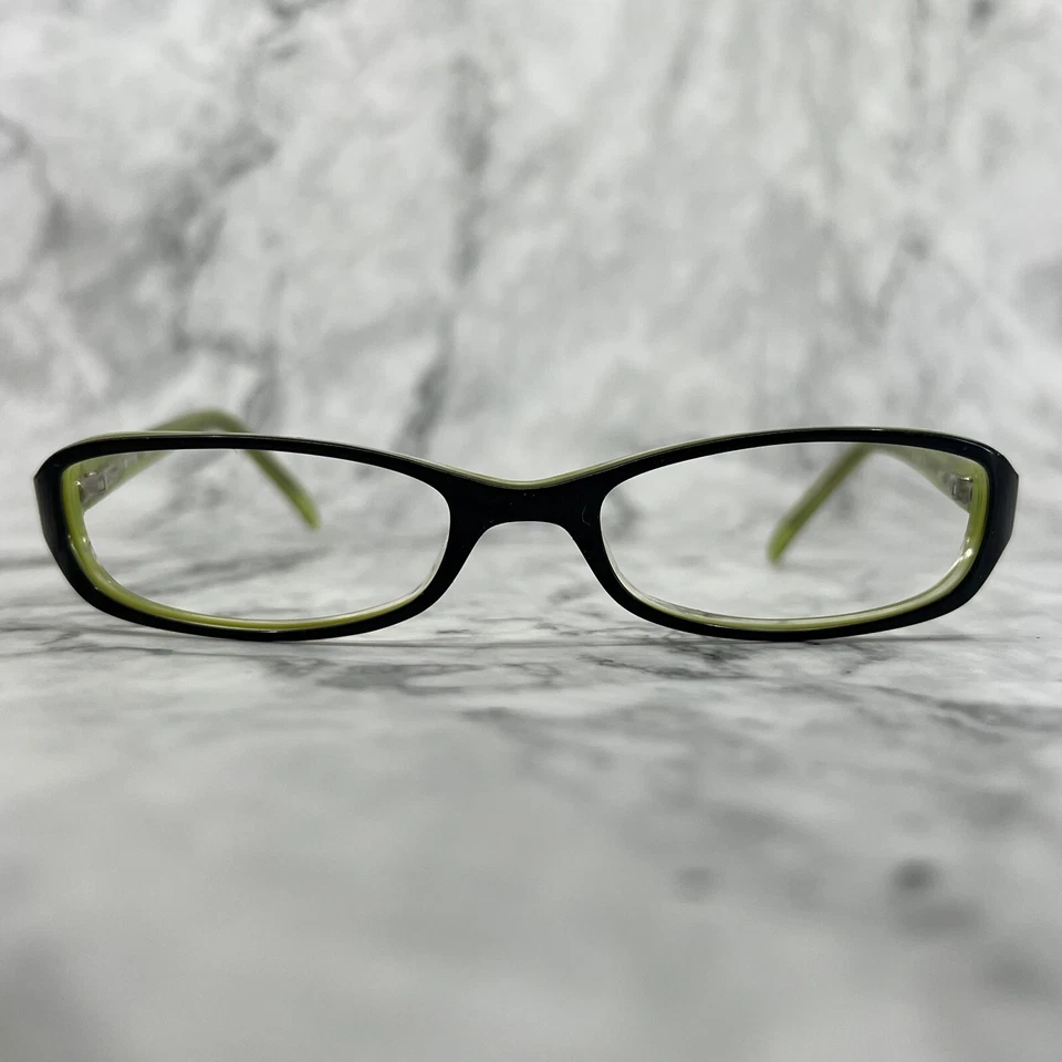 Óculos Jill Stuart JS156-3 oval preto verde armação aro completo 50-17-130 - Imagem 2 de 4