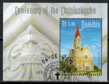 1 Briefmarkenblock Namibia Nr. 73 1355 o Christuskirche Windhuk # 016