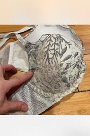 Swarovski Crystal Limited Edition Victoria’s Secret Blue Gray 32C Push Up Bra