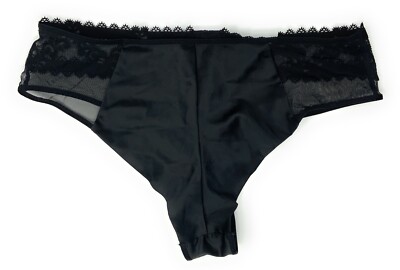 Victoria's Secret Panties Mid Rise Panty Cheeky Black Velvet