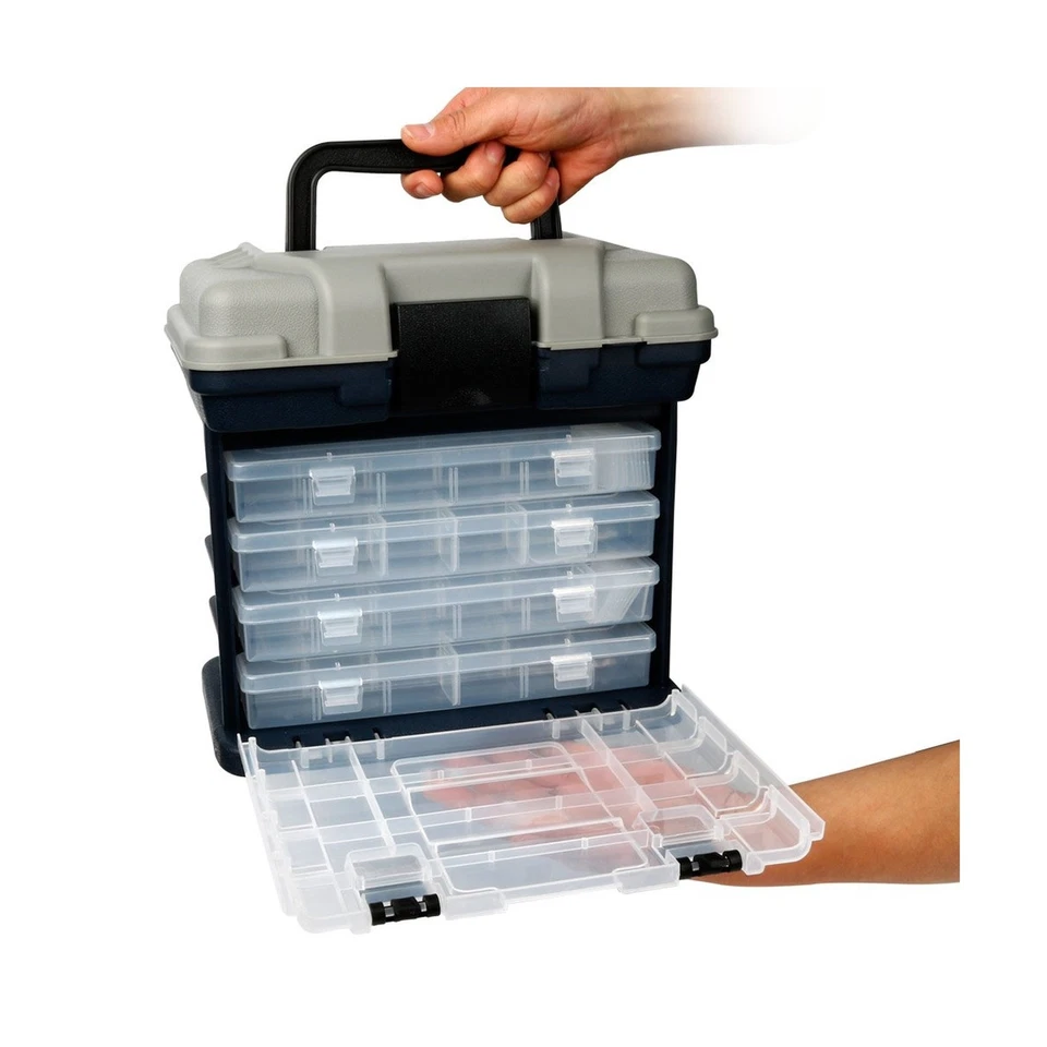 Caja de aparejos de pesca Sougayilang portátil 4 capas caja de pesca barco de mar pesca... Foto 2 de 4