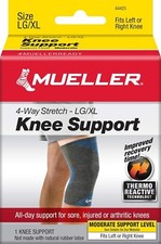 Mueller Sports Medicine Thermo Reactive 4-Way Stretch Knee Support - Gray/Blue