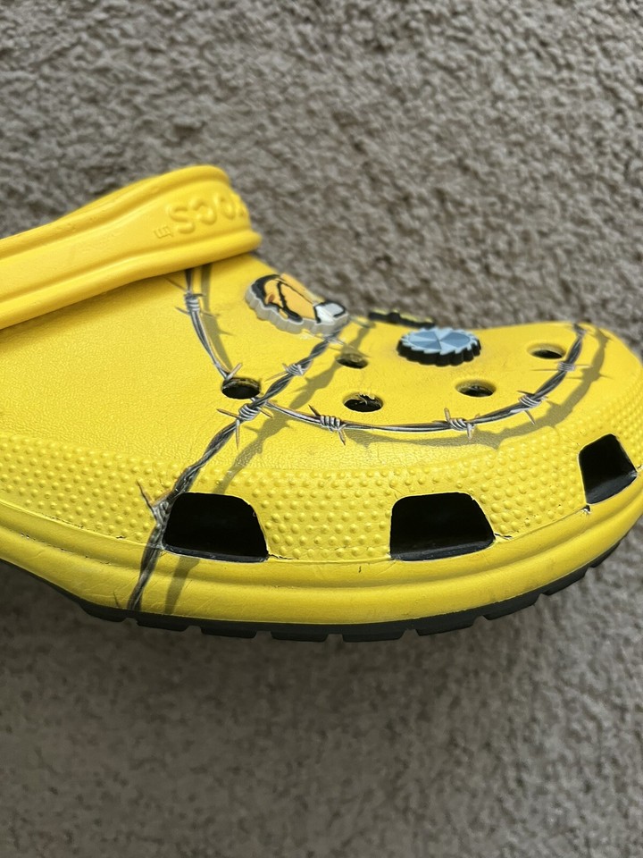Post Malone Barbed Wire Crocs Size 14 Men's Post Co Beerbongs & Bentleys eBay