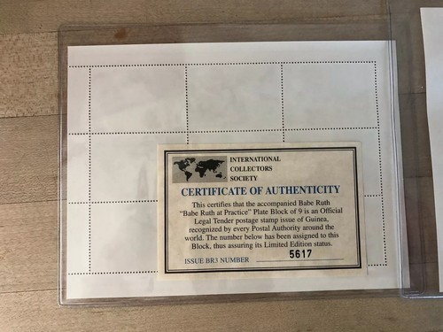 1998 MNH COMOROS BABE RUTH STAMP SHEET 9 YANKEES BASEBALL + Dodger Stamp Sheet - Picture 2 of 3