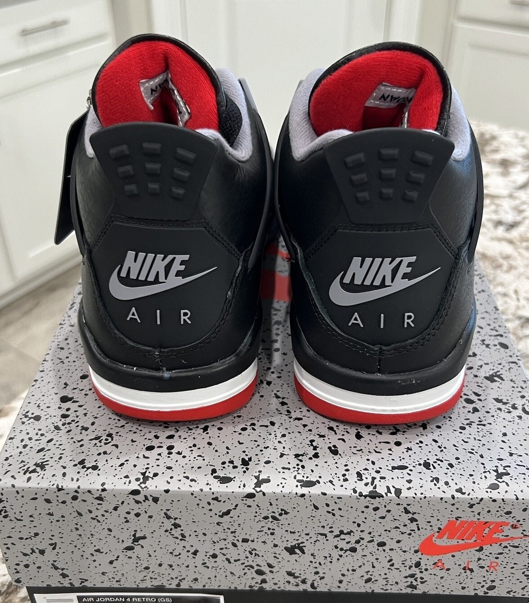 🔥 NIKE AIR JORDAN 4 BRED REIMAGINED FQ8213-006 GS SIZE 5.5Y 🔥 NIKE AIR JORDAN 4 BRED REIMAGINED FQ8213-006 GS SIZE 5.5Y