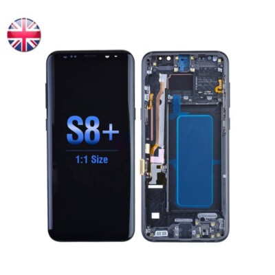Für Samsung Galaxy S8 Plus LCD Bildschirm Display Baugruppe Ersatz mit Rahmen UK