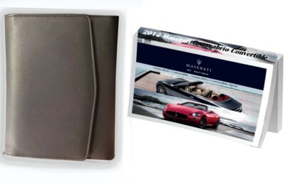Owner Manual for 2012 Maserati GranCabrio, Owner's Manual Factory Glovebox Book