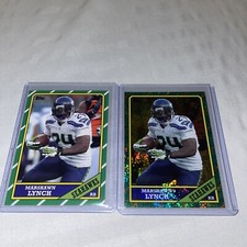 2013 Topps Archives Gold & Base #105 Marshawn Lynch Seattle Seahawks Mint 2 Card