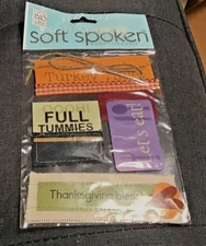 MAMBI Soft Spoken Scrapbook Layered 3D Stickers THANKSGIVING BLESSINGS *