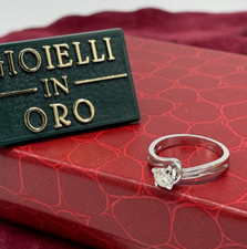 Daesar Anelli Di Atrionio Oro Bianco 18K, Anello Di Fidanzaento A - Foto 10